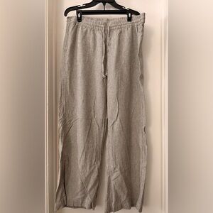 Women’s black striped linen pants